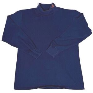 Vintage GTS Chicago Bears Turtleneck Shirt Mens XL Navy Blue Mock Neck